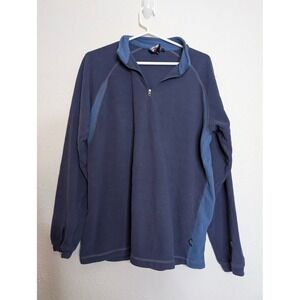 Alf Women Quarter Zip Fleece Pullover Medium Blue Thumbholes Gorpcore Hiking